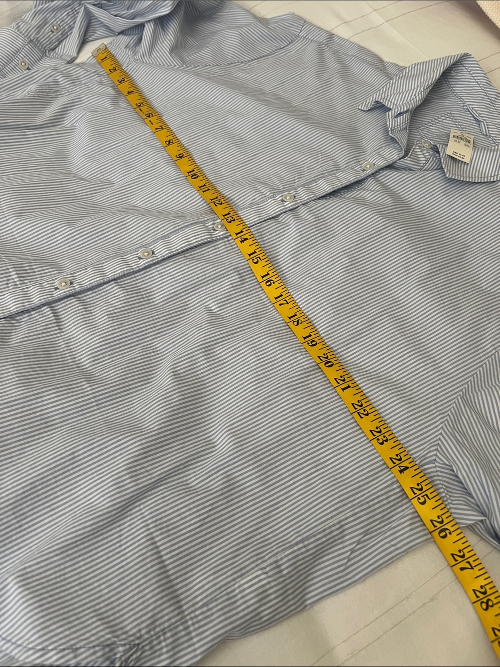 Aerie “Good Day Coverup Button Down Shirt” Blue White Stripe Oversized Size XS - Picture 11 of 12